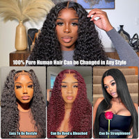 Cham's Deep Wave HD Lace Front Wig - 100% Human Hair (Glueless)