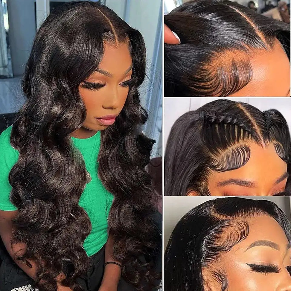 Cham’s Body Wave HD Lace Front Wig – 100% Human Hair (Glueless)