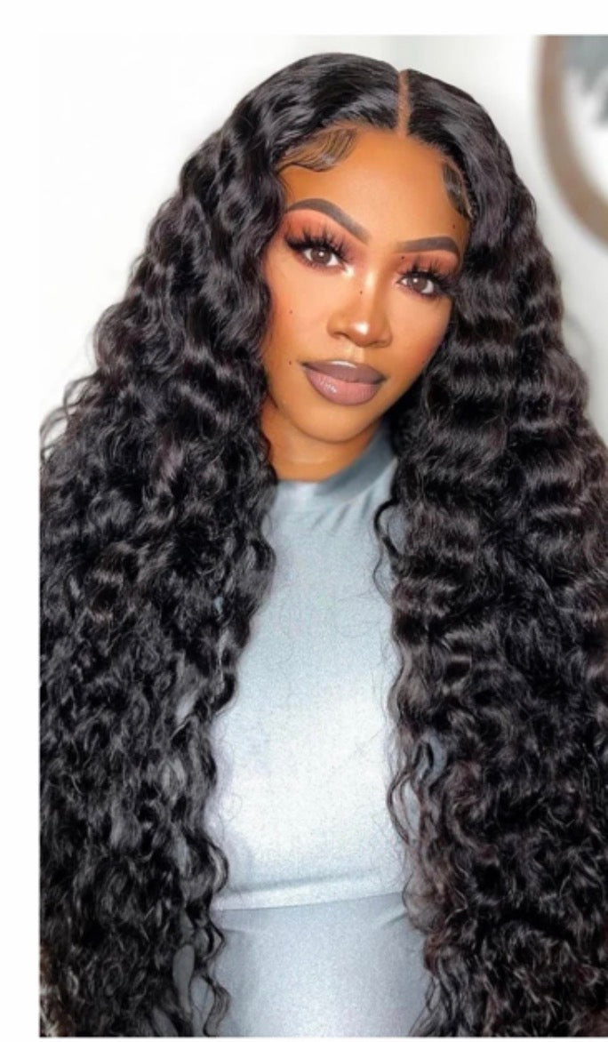Cham's Deep Wave HD Lace Front Wig - 100% Human Hair (Glueless)